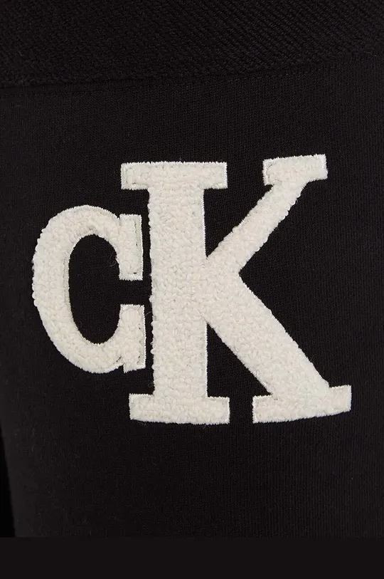 črna Otroška bombažna trenirka Calvin Klein Jeans