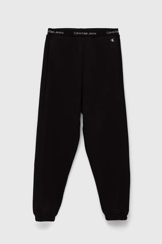 czarny Calvin Klein Jeans spodnie dresowe dziecięce Chłopięcy