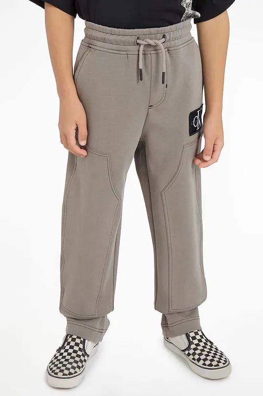 grigio Calvin Klein Jeans pantaloni tuta bambino/a Ragazzi