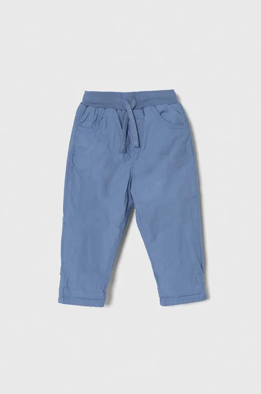 modrá Detské bavlnené nohavice United Colors of Benetton Chlapčenský