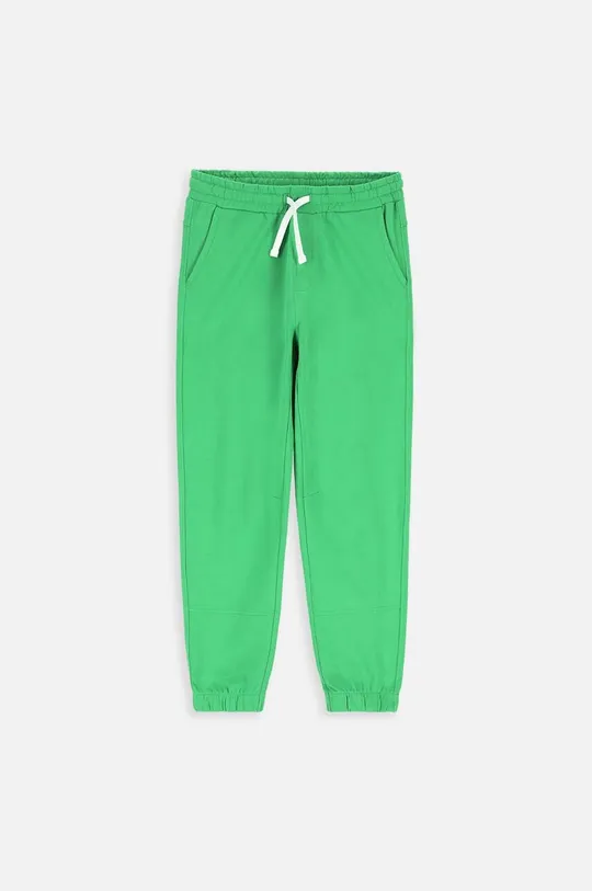 Дитячі бавовняні штани Coccodrillo зелений