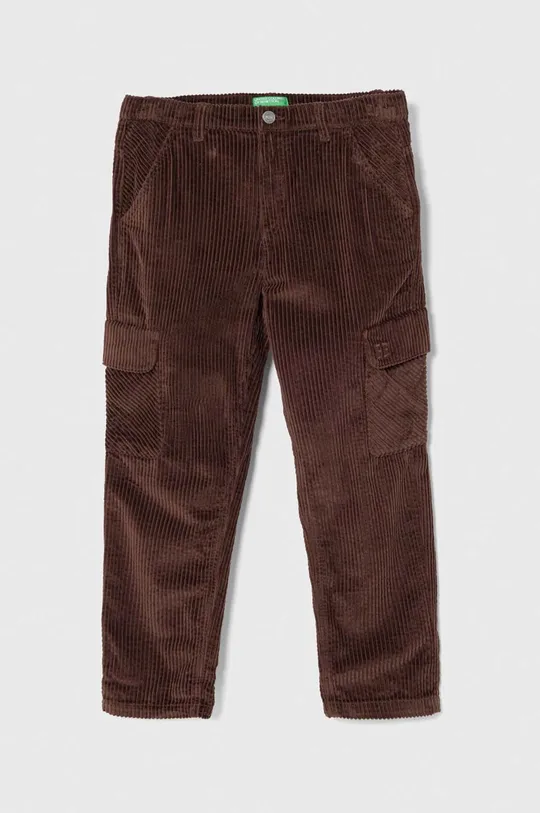 brązowy United Colors of Benetton spodnie sztruksowe dziecięce Chłopięcy