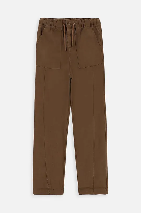 Детские хлопковые брюки Coccodrillo коричневый