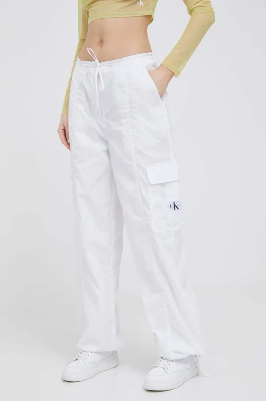 білий Штани Calvin Klein Jeans Жіночий
