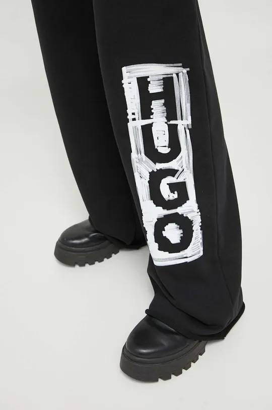 чёрный Хлопковые брюки HUGO