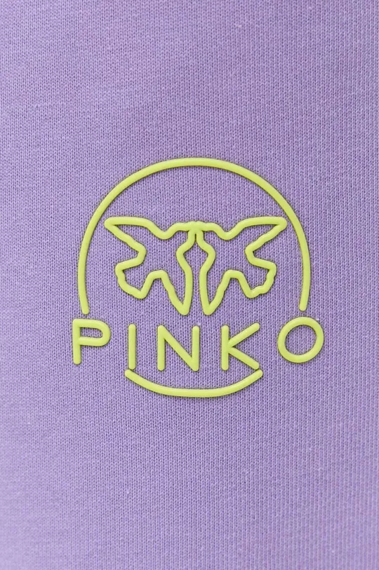 фіолетовий Бавовняні спортивні штани Pinko