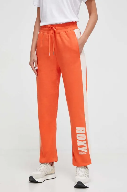 πορτοκαλί Βαμβακερό παντελόνι Roxy Γυναικεία