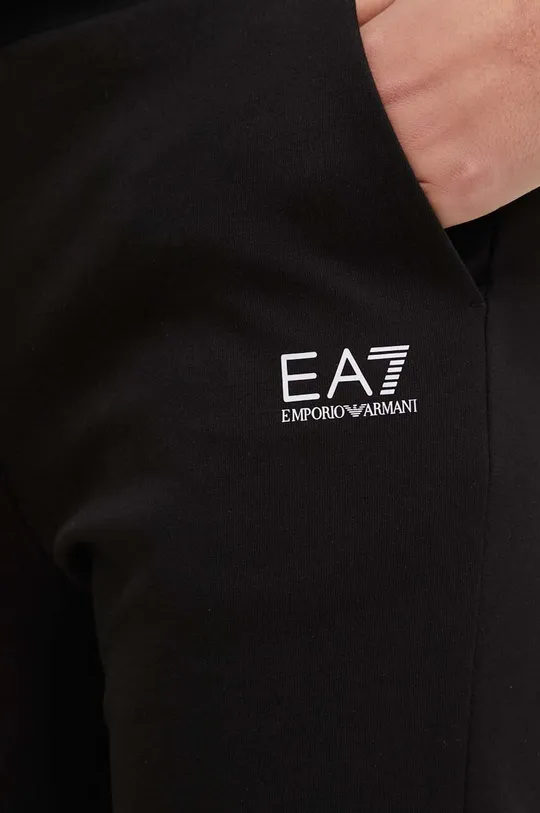 czarny EA7 Emporio Armani spodnie dresowe