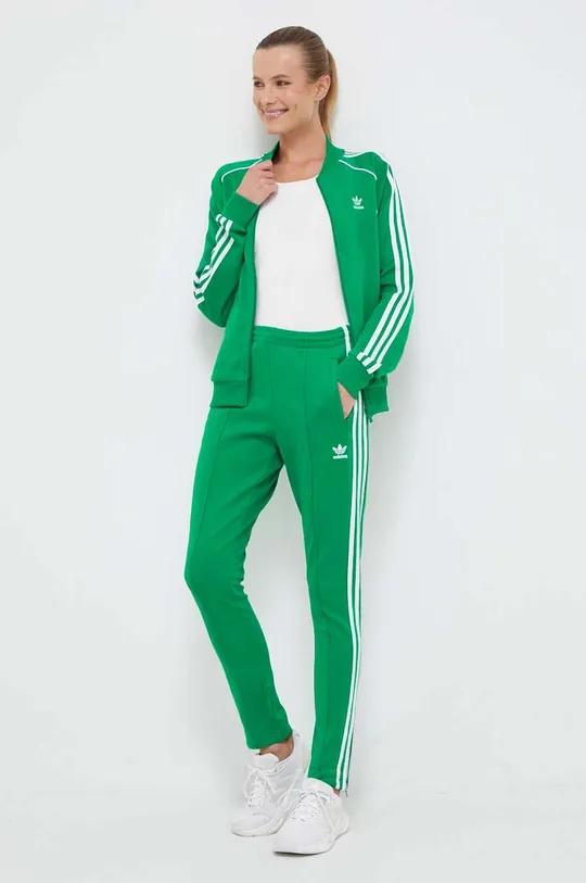 Παντελόνι φόρμας adidas OriginalsAdicolor Classics SST πράσινο