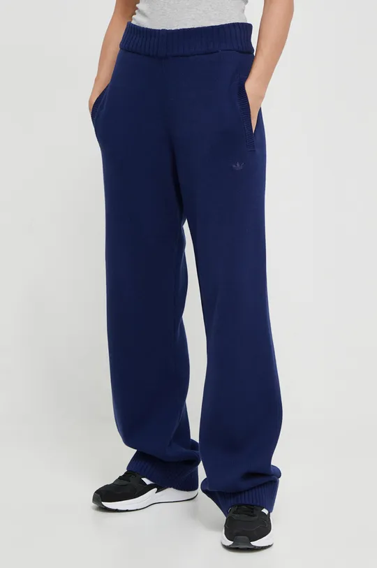 темно-синій Бавовняні спортивні штани adidas Originals Жіночий