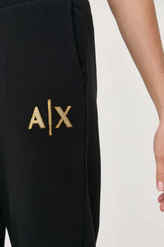 чорний Бавовняні спортивні штани Armani Exchange