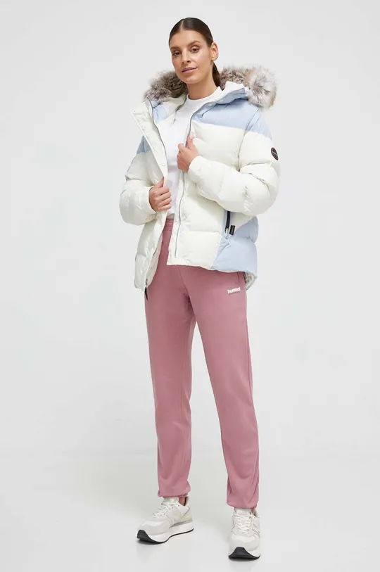 Hummel spodnie dresowe bawełniane hmlLGC SHAI REGULAR PANTS różowy