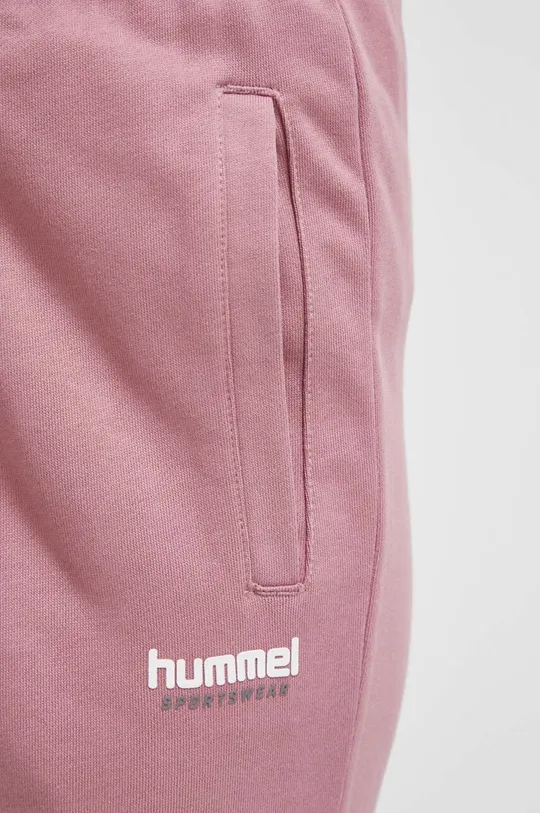 różowy Hummel spodnie dresowe bawełniane hmlLGC SHAI REGULAR PANTS