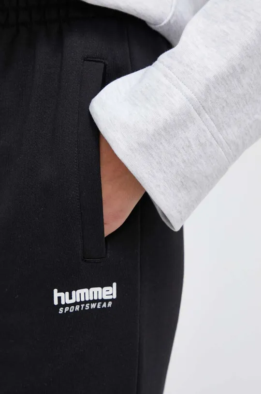 czarny Hummel spodnie dresowe bawełniane hmlLGC SHAI REGULAR PANTS