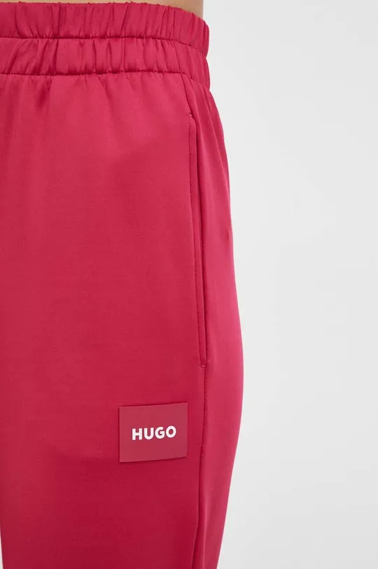 różowy HUGO spodnie lounge