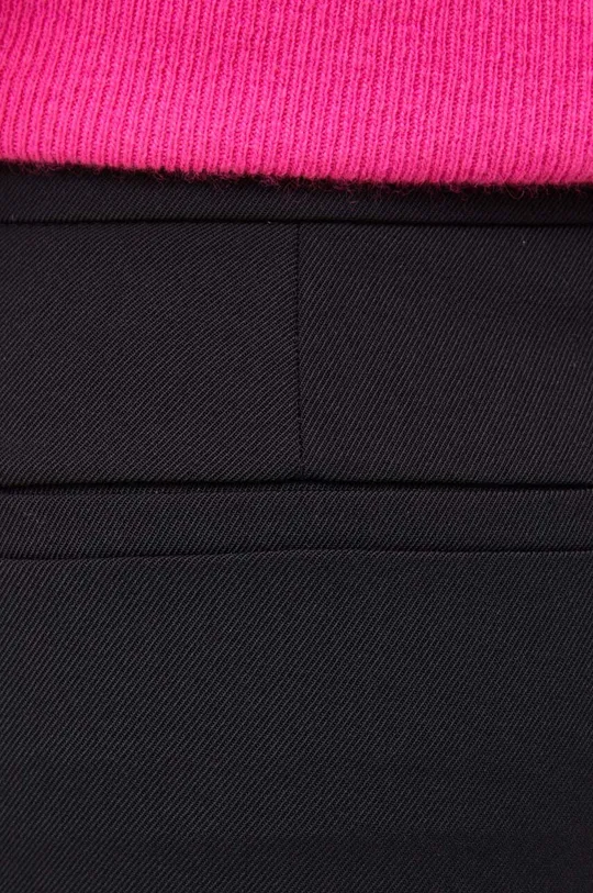 czarny Pinko spodnie z domieszką wełny
