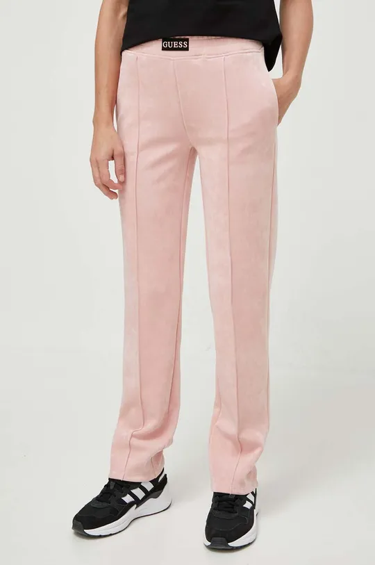 różowy Guess spodnie dresowe Damski