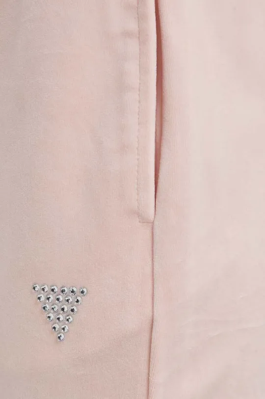 różowy Guess spodnie dresowe COUTURE