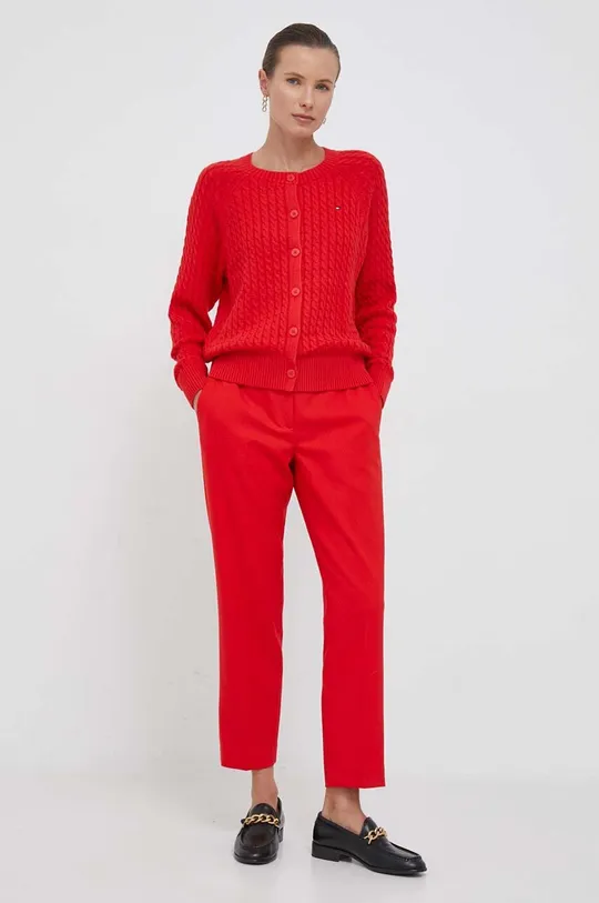 Tommy Hilfiger spodnie czerwony