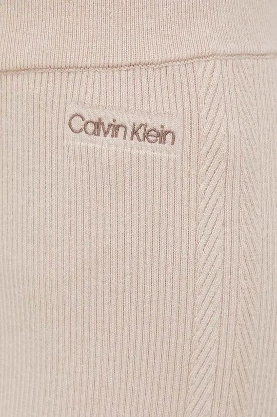 μπεζ Παντελόνι από μείγμα μαλλιού Calvin Klein