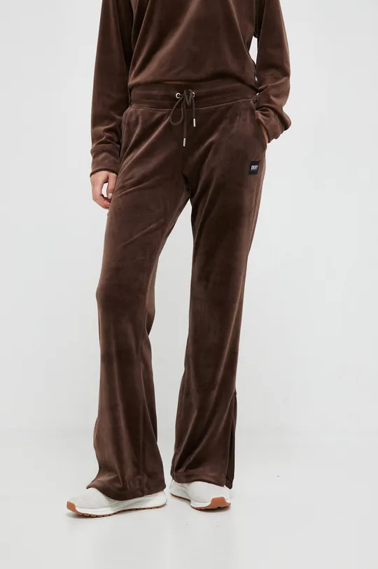 Dkny spodnie dresowe brązowy
