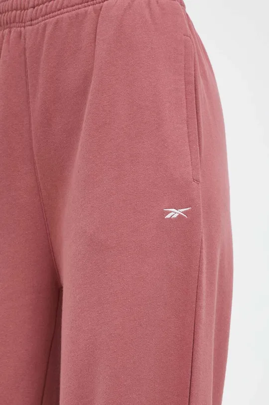 różowy Reebok Classic spodnie dresowe bawełniane