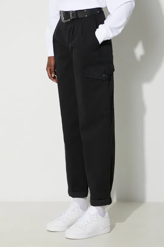 negru Carhartt WIP pantaloni de bumbac