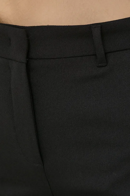 μαύρο Παντελόνι από μείγμα μαλλιού Marella