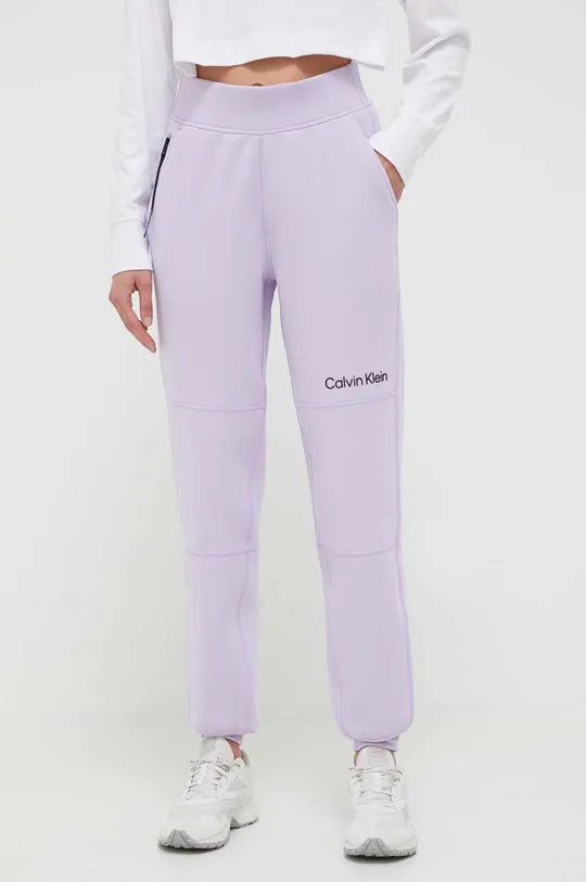 fioletowy Calvin Klein Performance spodnie treningowe Damski