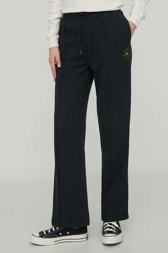 czarny Converse spodnie dresowe bawełniane Damski