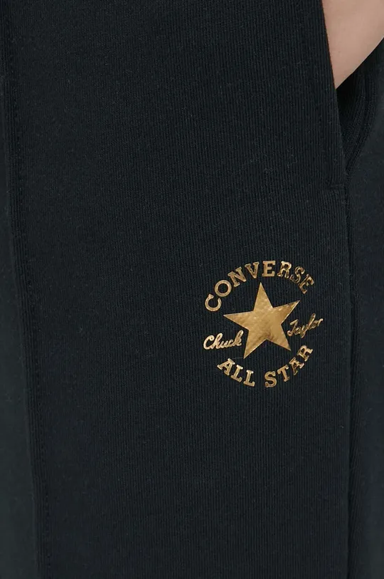 czarny Converse spodnie dresowe bawełniane
