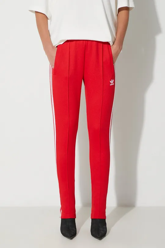 κόκκινο Παντελόνι φόρμας adidas Originals SST Classic TP Γυναικεία