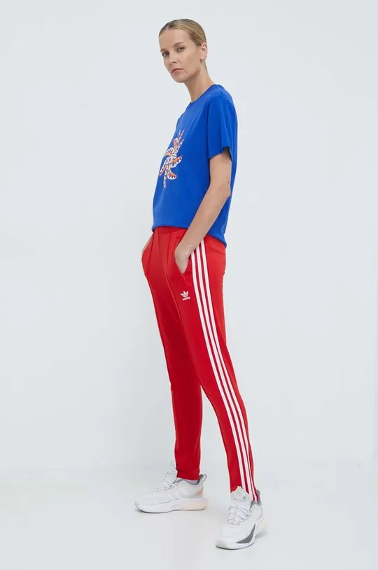 Παντελόνι φόρμας adidas Originals SST Classic TP κόκκινο
