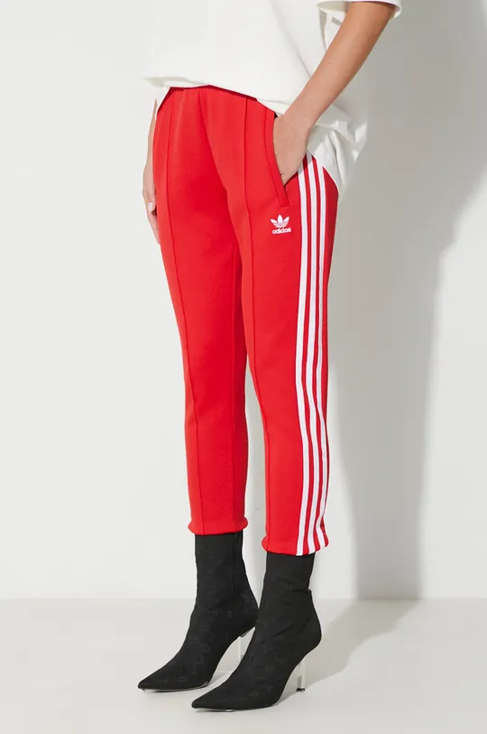 czerwony adidas Originals spodnie dresowe SST Classic TP