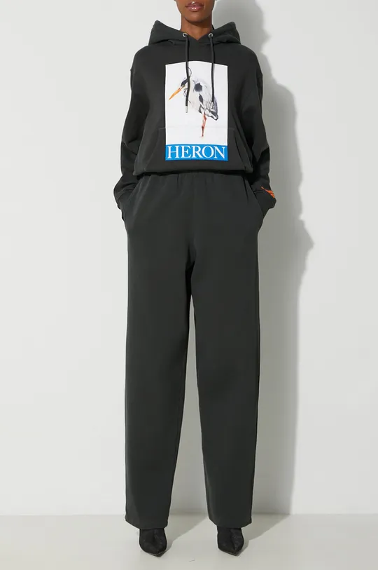 czarny Heron Preston spodnie dresowe bawełniane Stfu Os Sweatpants Damski