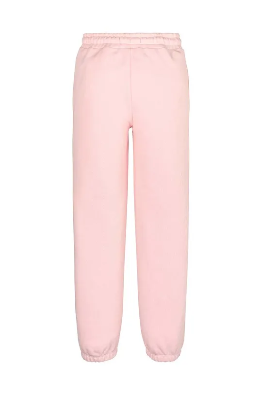 Дитячі бавовняні штани Tommy Hilfiger рожевий
