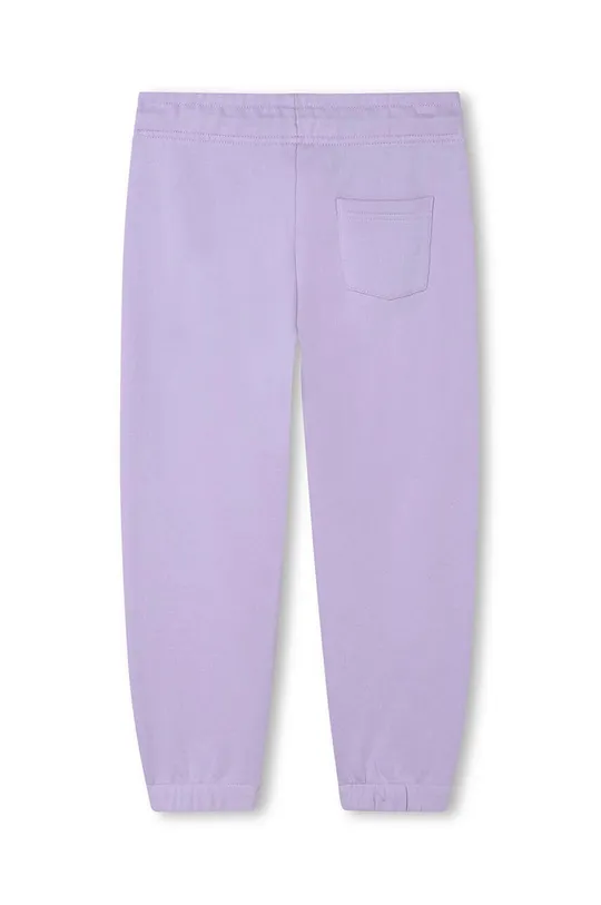 Дитячі бавовняні штани HUGO фіолетовий