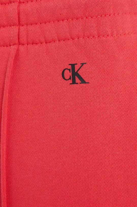 κόκκινο Παιδικό βαμβακερό παντελόνι Calvin Klein Jeans