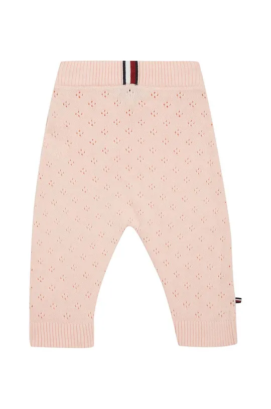 Хлопковые штаны для младенцев Tommy Hilfiger розовый