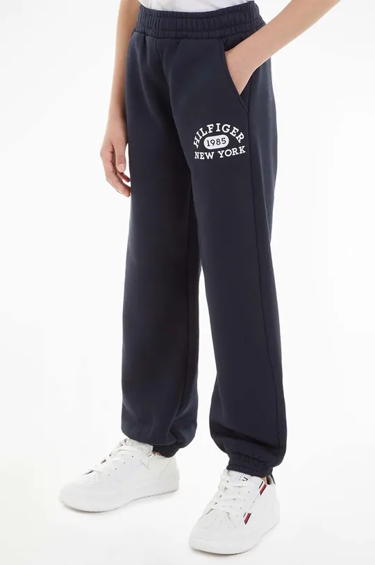 тёмно-синий Детские спортивные штаны Tommy Hilfiger Для девочек