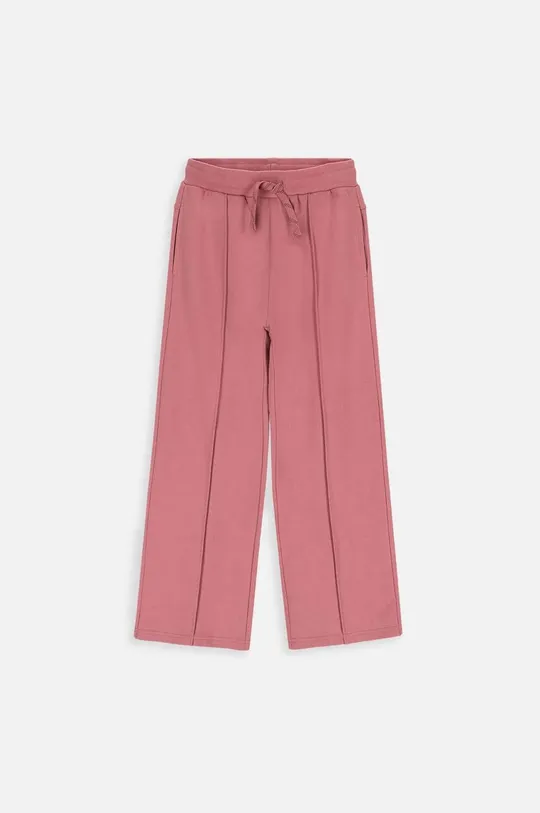 Coccodrillo spodnie dresowe bawełniane dziecięce różowy