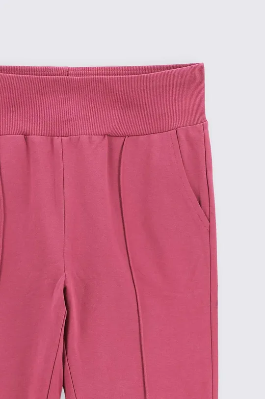 Дитячі бавовняні штани Coccodrillo рожевий