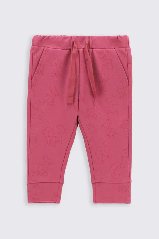 różowy Coccodrillo spodnie dresowe niemowlęce Dziewczęcy