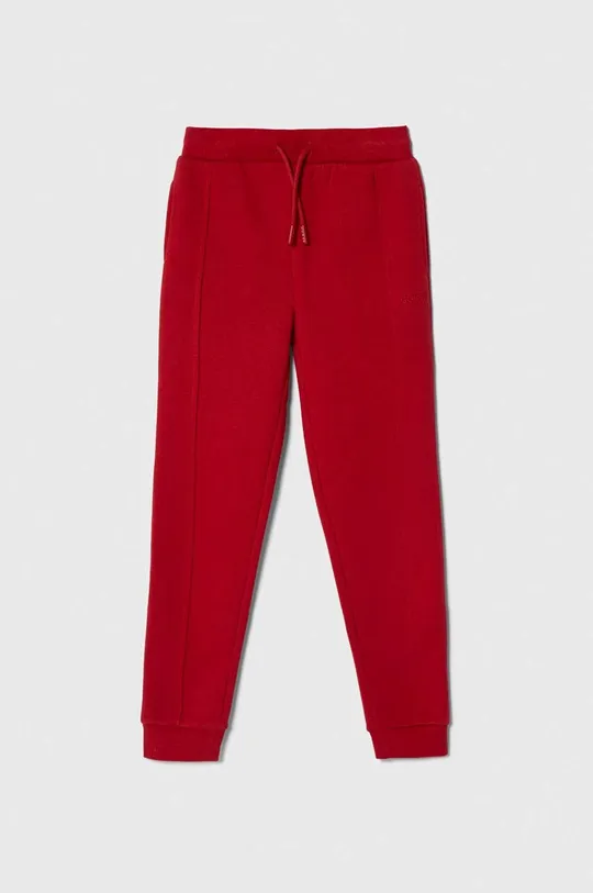 czerwony Guess spodnie dresowe dziecięce Dziewczęcy
