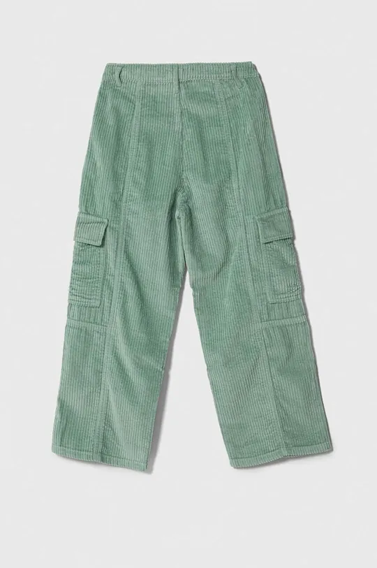 Dječje samtane hlače United Colors of Benetton zelena