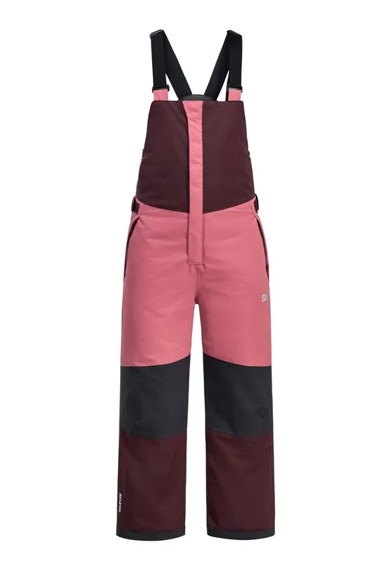 różowy Jack Wolfskin spodnie narciarskie dziecięce ACTAMIC 2L INS BIB Dziewczęcy