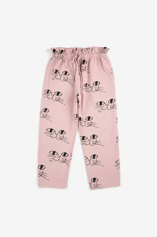 Παιδικό βαμβακερό παντελόνι Bobo Choses ροζ