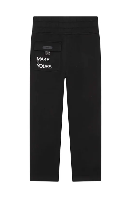 Παιδικό βαμβακερό παντελόνι DKNY μαύρο