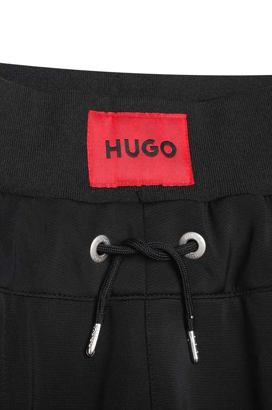 czarny HUGO spodnie dresowe dziecięce