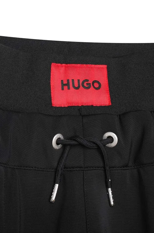 czarny HUGO spodnie dresowe dziecięce